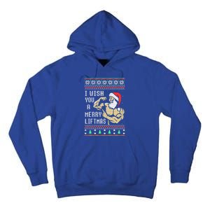 Santa Workout I Wish You A Merry Liftmas  Tall Hoodie