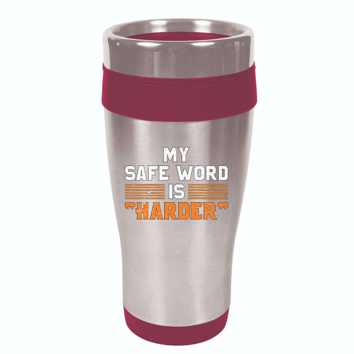 Safe Word Is Harder Naughty Dirty Adult Humor Sub Dom 16oz Travel Tumbler