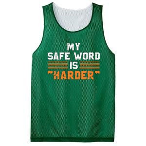 Safe Word Is Harder Naughty Dirty Adult Humor Sub Dom Mesh Reversible Basketball Jersey Tank