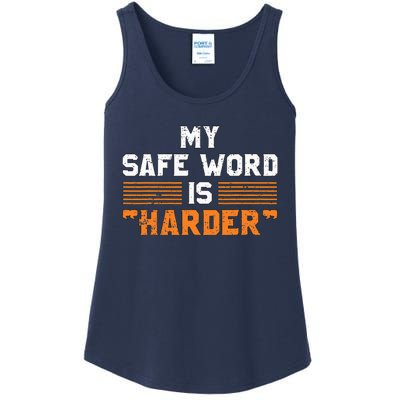 Safe Word Is Harder Naughty Dirty Adult Humor Sub Dom Ladies Essential Tank