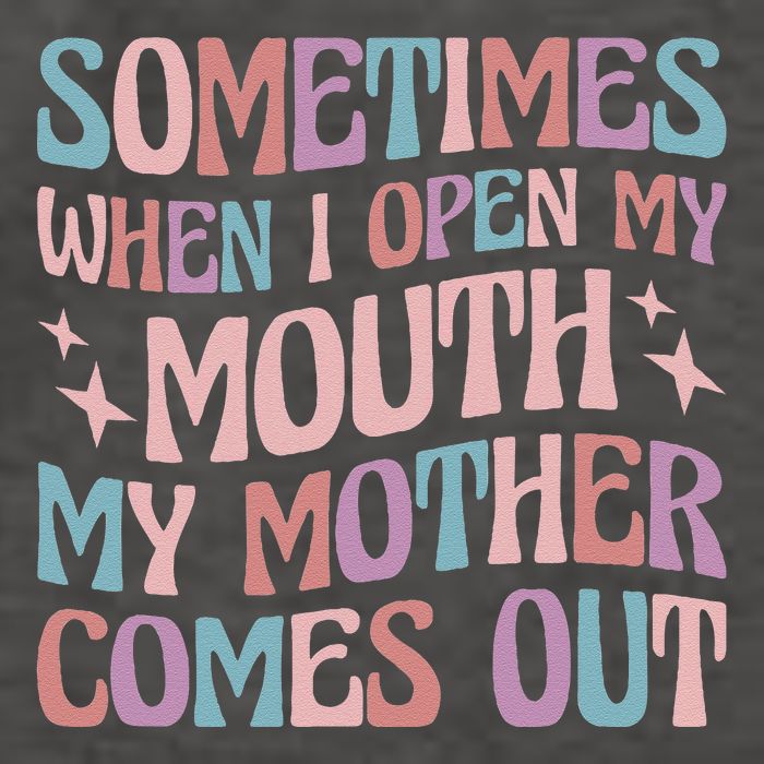 Sometimes When I Open My Mouth My Mother Comes Out Vector Backpack
