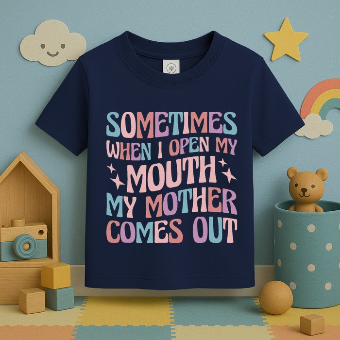 Sometimes When I Open My Mouth My Mother Comes Out Toddler T-Shirt