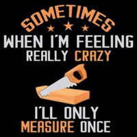 Sometimes When I'M Feeling Really Crazy I Only Measure Once T-Shirt