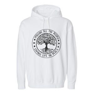 Stop War Imagine All The People Anti War Save The Earth Cool Gift Garment-Dyed Fleece Hoodie