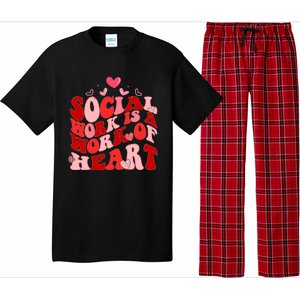 Social Work Is A Work Of Heart Valentines Day Social Worker Pajama Set