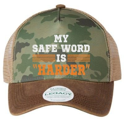 Safe Word Is Harder Bdsm Submissive Domination Graphic Art Legacy Tie Dye Trucker Hat