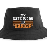 Safe Word Is Harder Bdsm Submissive Domination Graphic Art Sustainable Bucket Hat