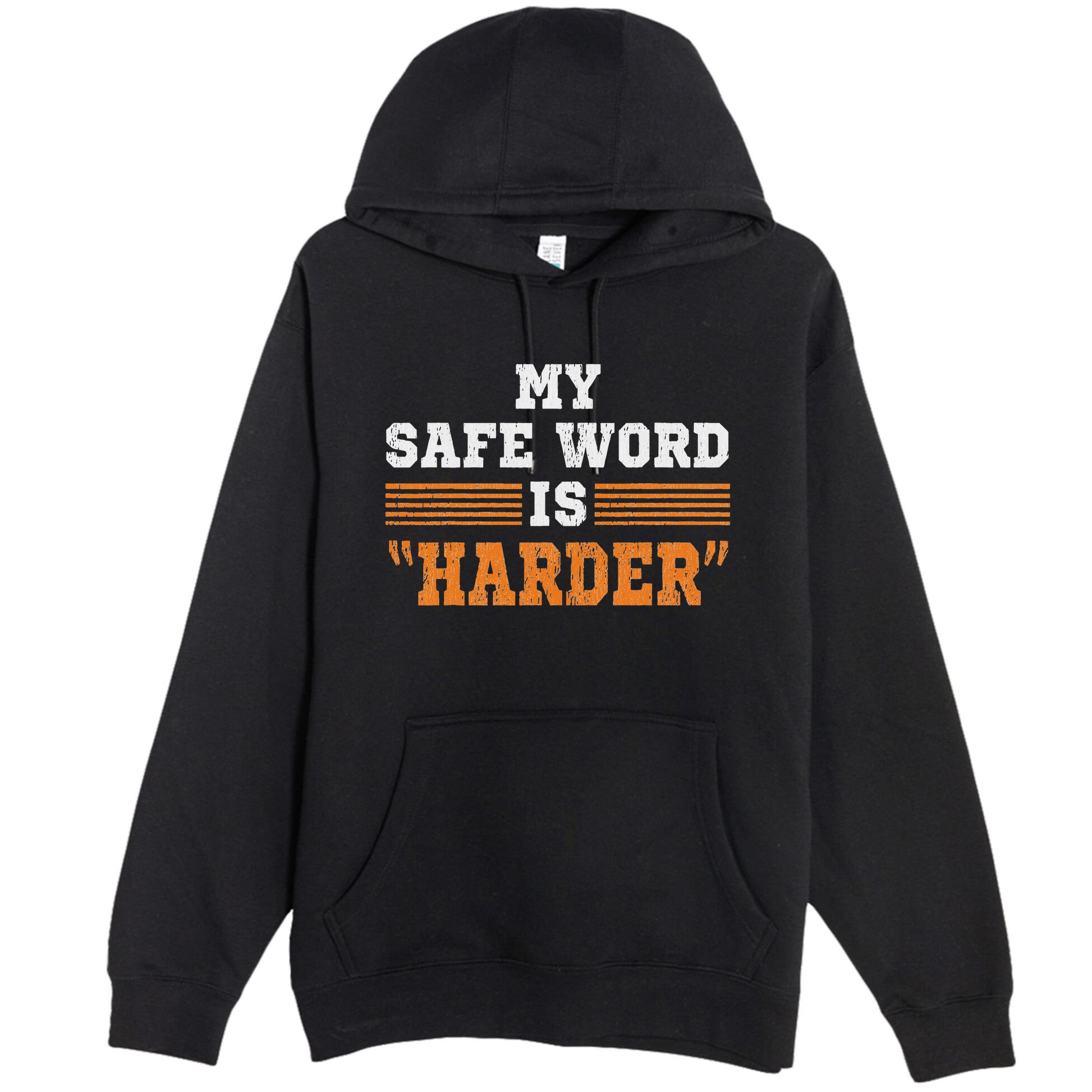 Safe Word Is Harder Bdsm Submissive Domination Graphic Art Premium Pullover Hoodie