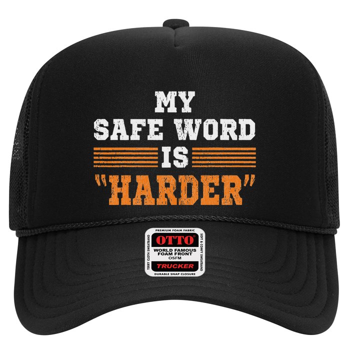 Safe Word Is Harder Bdsm Submissive Domination Graphic Art Trucker Hat