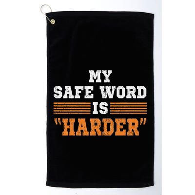 Safe Word Is Harder Bdsm Submissive Domination Graphic Art Golf Towel