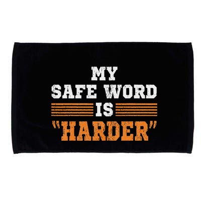 Safe Word Is Harder Bdsm Submissive Domination Graphic Art Microfiber Hand Towel
