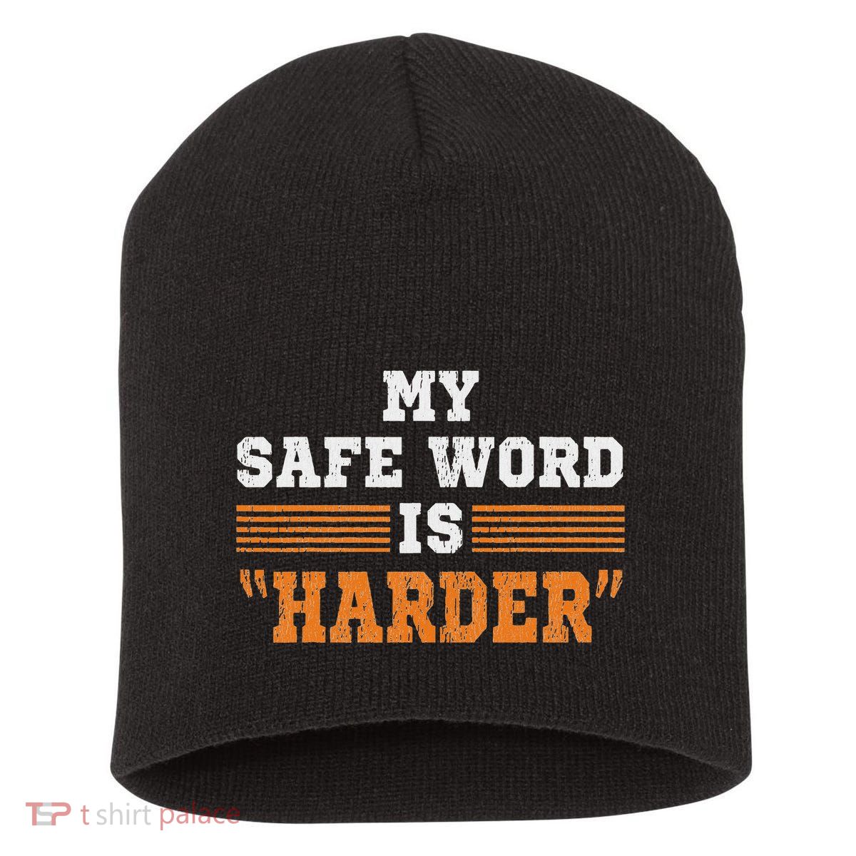 Safe Word Is Harder Bdsm Submissive Domination Graphic Art Short Acrylic Beanie