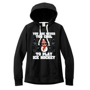 Snow Winter Ice Hockey Christmas Collection Gift Women's Fleece Hoodie