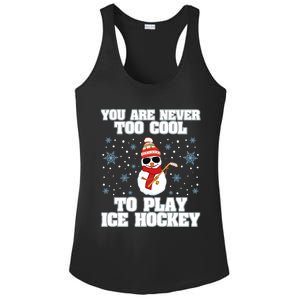 Snow Winter Ice Hockey Christmas Collection Gift Ladies PosiCharge Competitor Racerback Tank