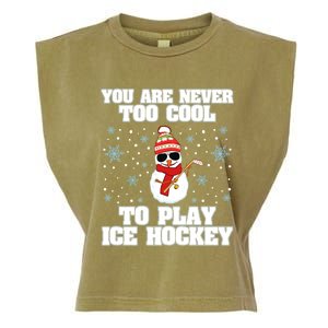 Snow Winter Ice Hockey Christmas Collection Gift Garment-Dyed Women's Muscle Tee