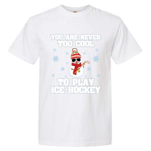 Snow Winter Ice Hockey Christmas Collection Gift Garment-Dyed Heavyweight T-Shirt