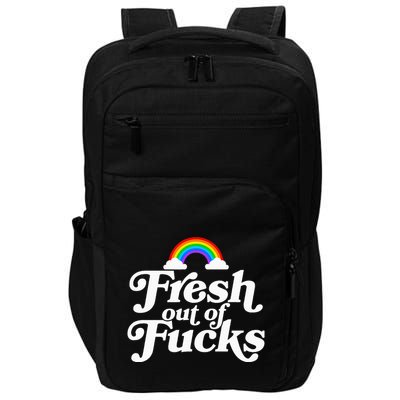 Swear Word Inappropriate Fresh Out Of Fucks Impact Tech Backpack
