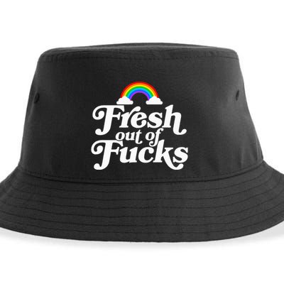 Swear Word Inappropriate Fresh Out Of Fucks Sustainable Bucket Hat