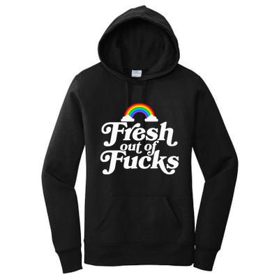 Swear Word Inappropriate Fresh Out Of Fucks Women's Pullover Hoodie