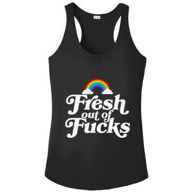 Swear Word Inappropriate Fresh Out Of Fucks Ladies PosiCharge Competitor Racerback Tank