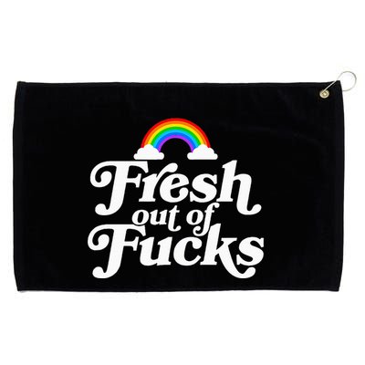 Swear Word Inappropriate Fresh Out Of Fucks Grommeted Golf Towel