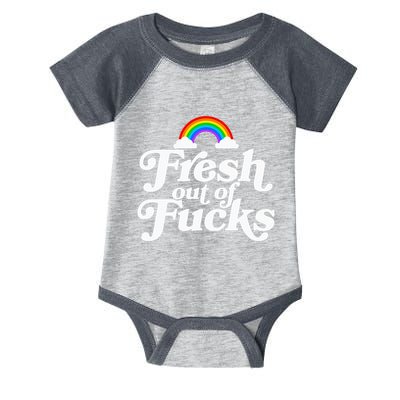 Swear Word Inappropriate Fresh Out Of Fucks Infant Baby Jersey Bodysuit