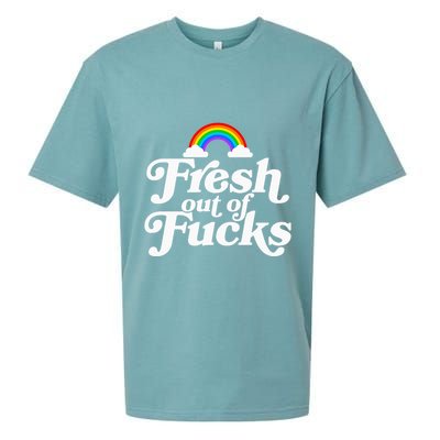 Swear Word Inappropriate Fresh Out Of Fucks Sueded Cloud Jersey T-Shirt