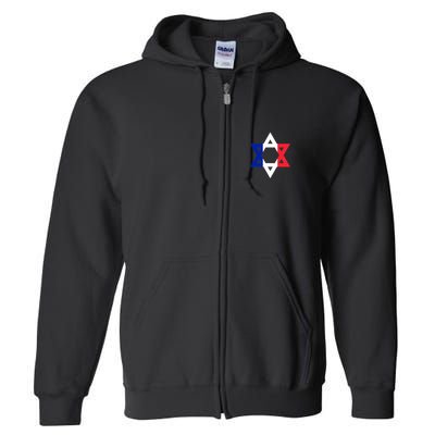 Stand With Israel Support Israel Full Zip Hoodie