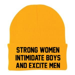 Strong Women Intimidate Boys And Excite Knit Cap Winter Beanie