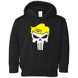 Trump Hair Skull Halloween Toddler Hoodie