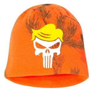 Trump Hair Skull Halloween Kati - Camo Knit Beanie