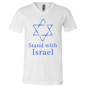 Stand With Israel! Support Israel V-Neck T-Shirt