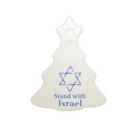 Stand With Israel! Support Israel Ceramic Tree Ornament