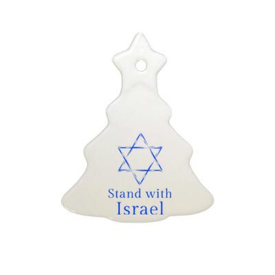 Stand With Israel! Support Israel Ceramic Tree Ornament