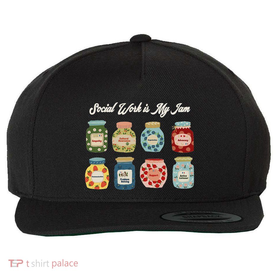 Social Work Is My Jam Social Worker Wool Snapback Cap