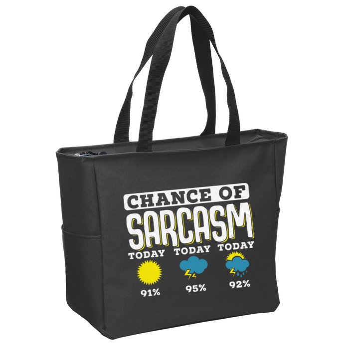 So When Is This Old Enough To Know Better To Kick In Zip Tote Bag