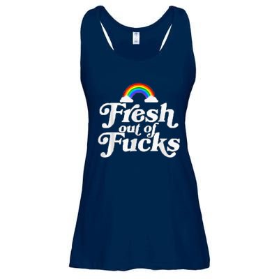 Swear Word Inappropriate Funny Adult Fresh Out Of Fucks Ladies Essential Flowy Tank