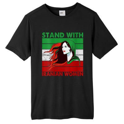 Stand With Iranian Women Iran Flag Retro Vintage Tall Fusion ChromaSoft Performance T-Shirt