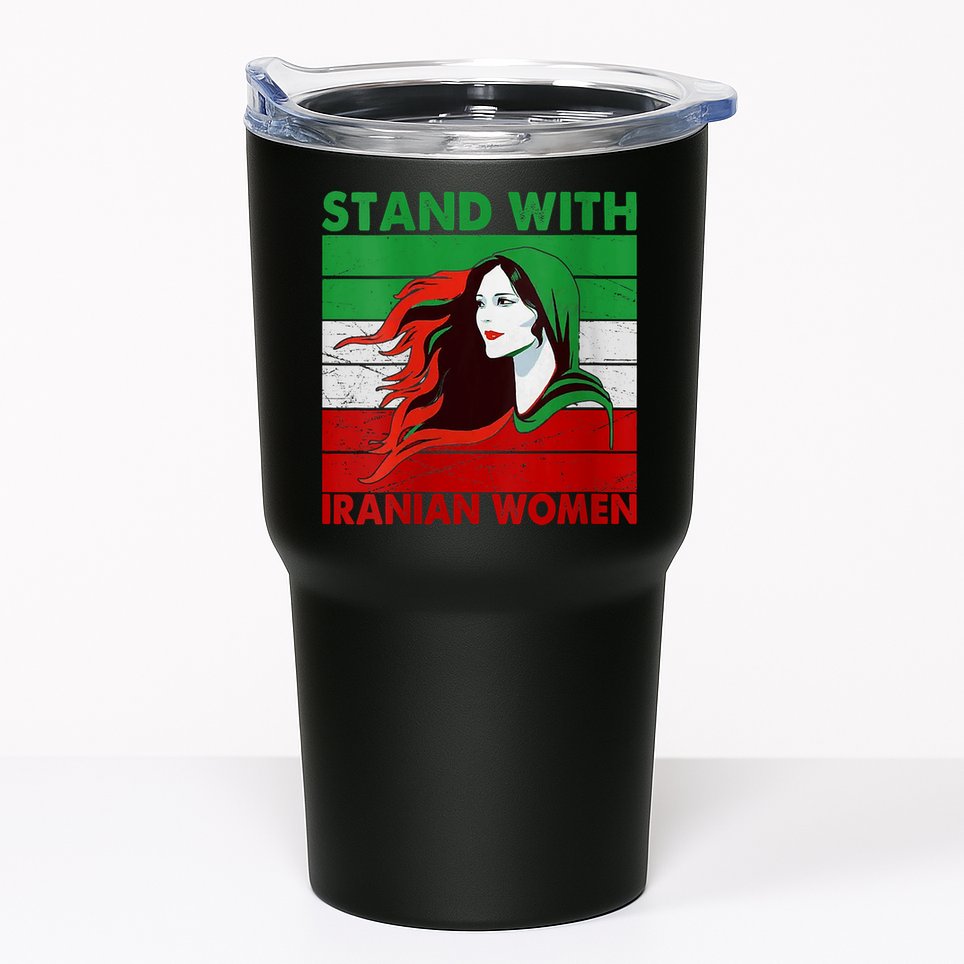 Stand With Iranian Women Iran Flag Retro Vintage Tumbler