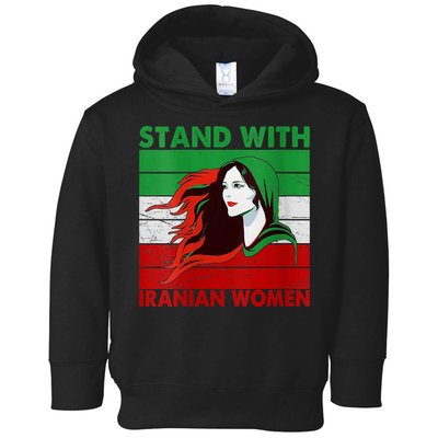 Stand With Iranian Women Iran Flag Retro Vintage Toddler Hoodie