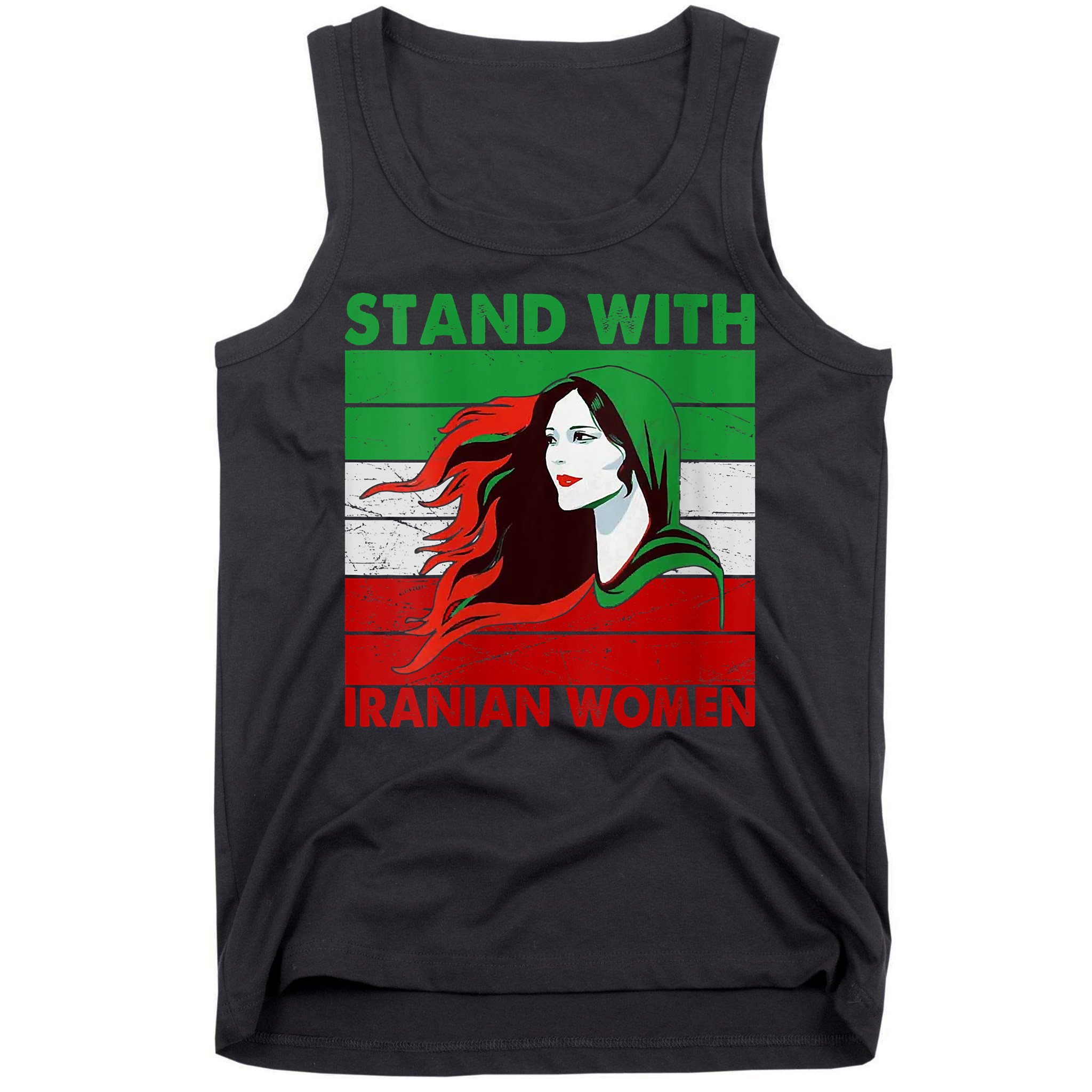 Stand With Iranian Women Iran Flag Retro Vintage Tank Top