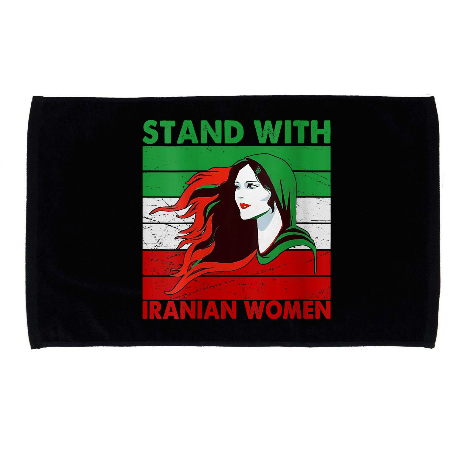 Stand With Iranian Women Iran Flag Retro Vintage Microfiber Hand Towel