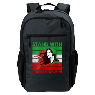 Stand With Iranian Women Iran Flag Retro Vintage Daily Commute Backpack