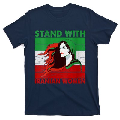 Stand With Iranian Women Iran Flag Retro Vintage T-Shirt