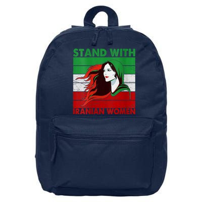 Stand With Iranian Women Iran Flag Retro Vintage 16 in Basic Backpack