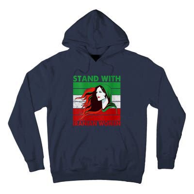 Stand With Iranian Women Iran Flag Retro Vintage Tall Hoodie