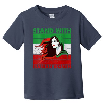 Stand With Iranian Women Iran Flag Retro Vintage Toddler T-Shirt