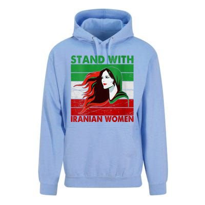 Stand With Iranian Women Iran Flag Retro Vintage Unisex Surf Hoodie