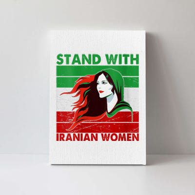 Stand With Iranian Women Iran Flag Retro Vintage Canvas