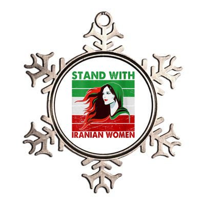 Stand With Iranian Women Iran Flag Retro Vintage Metallic Star Ornament